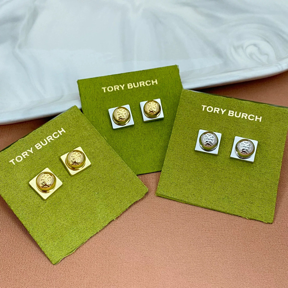 Tory Burch Letter Shape Stud Earrings